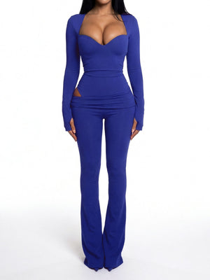 LEGGING ASYMÉTRIQUE ÉVASÉE -  NAVY