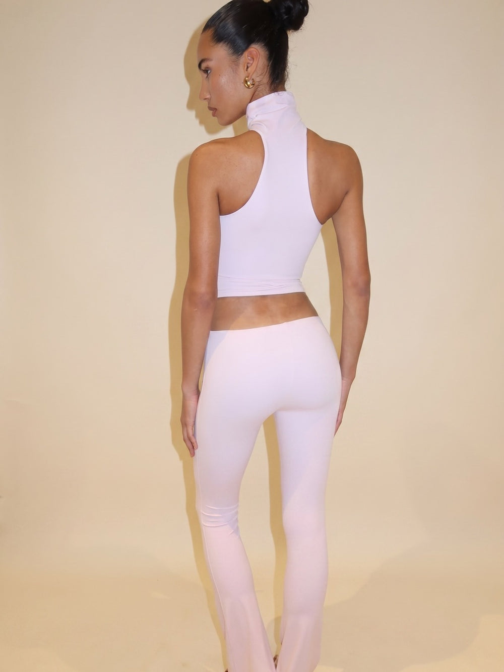 LEGGING ASYMÉTRIQUE ÉVASÉE - BABY PINK