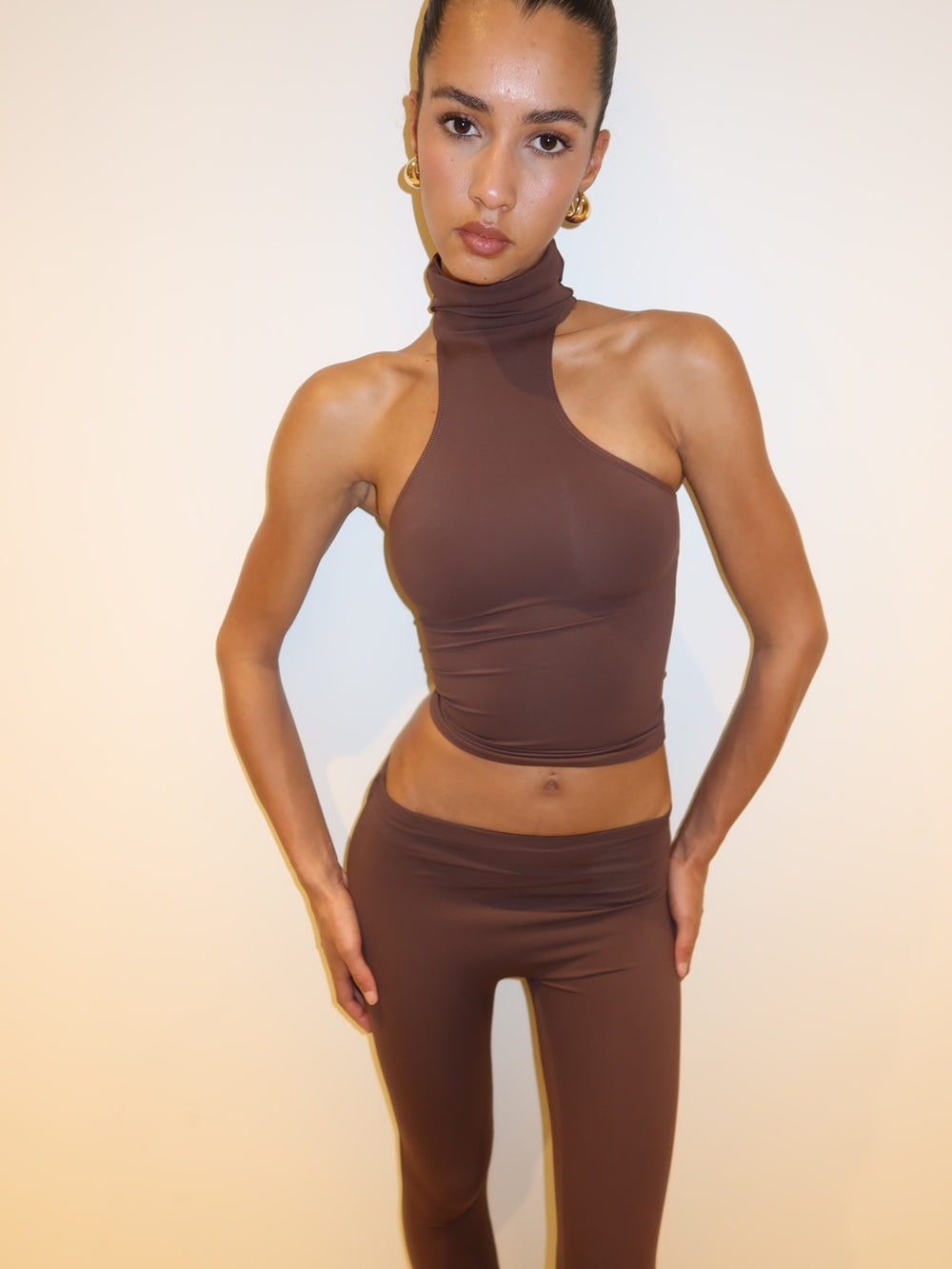 ASYMMETRICAL FLAZE LEGGINGS - PINK