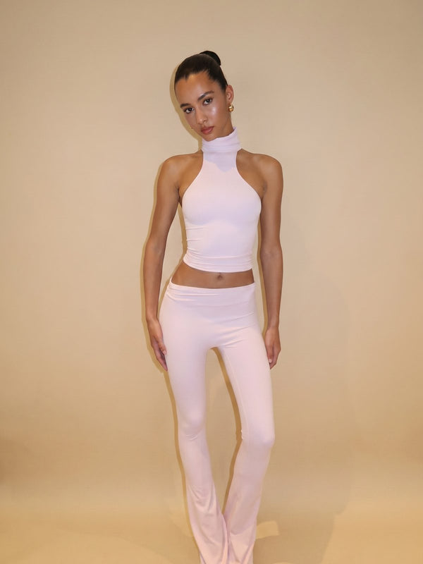 LEGGING ASYMÉTRIQUE ÉVASÉE - BABY PINK