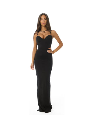 ROBE SABLIER SIRÈNE NOIR