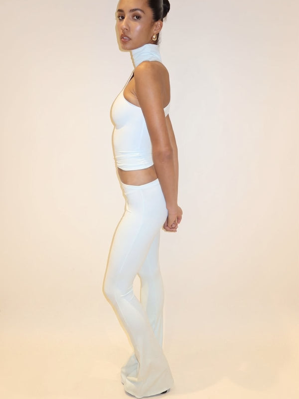 LEGGING ASYMÉTRIQUE ÉVASÉE - VERT D’EAU