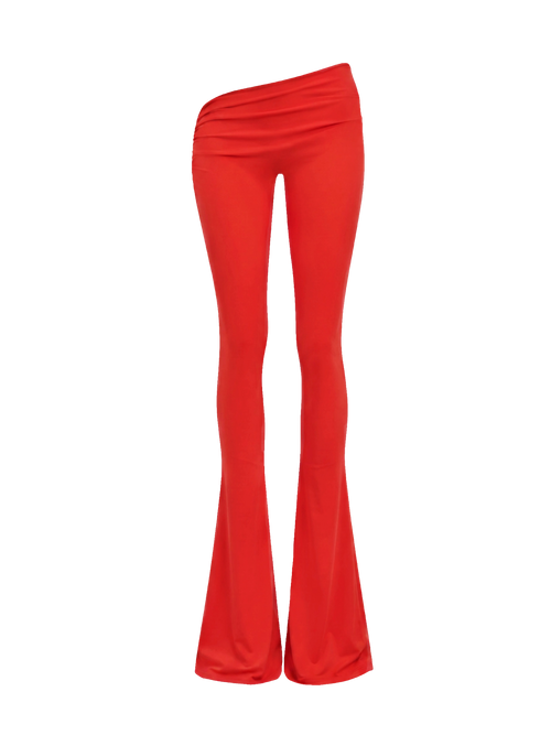 LEGGING ASYMÉTRIQUE ÉVASÉE - ROUGE