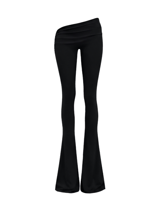 LEGGING ASYMÉTRIQUE ÉVASÉE -  NOIR
