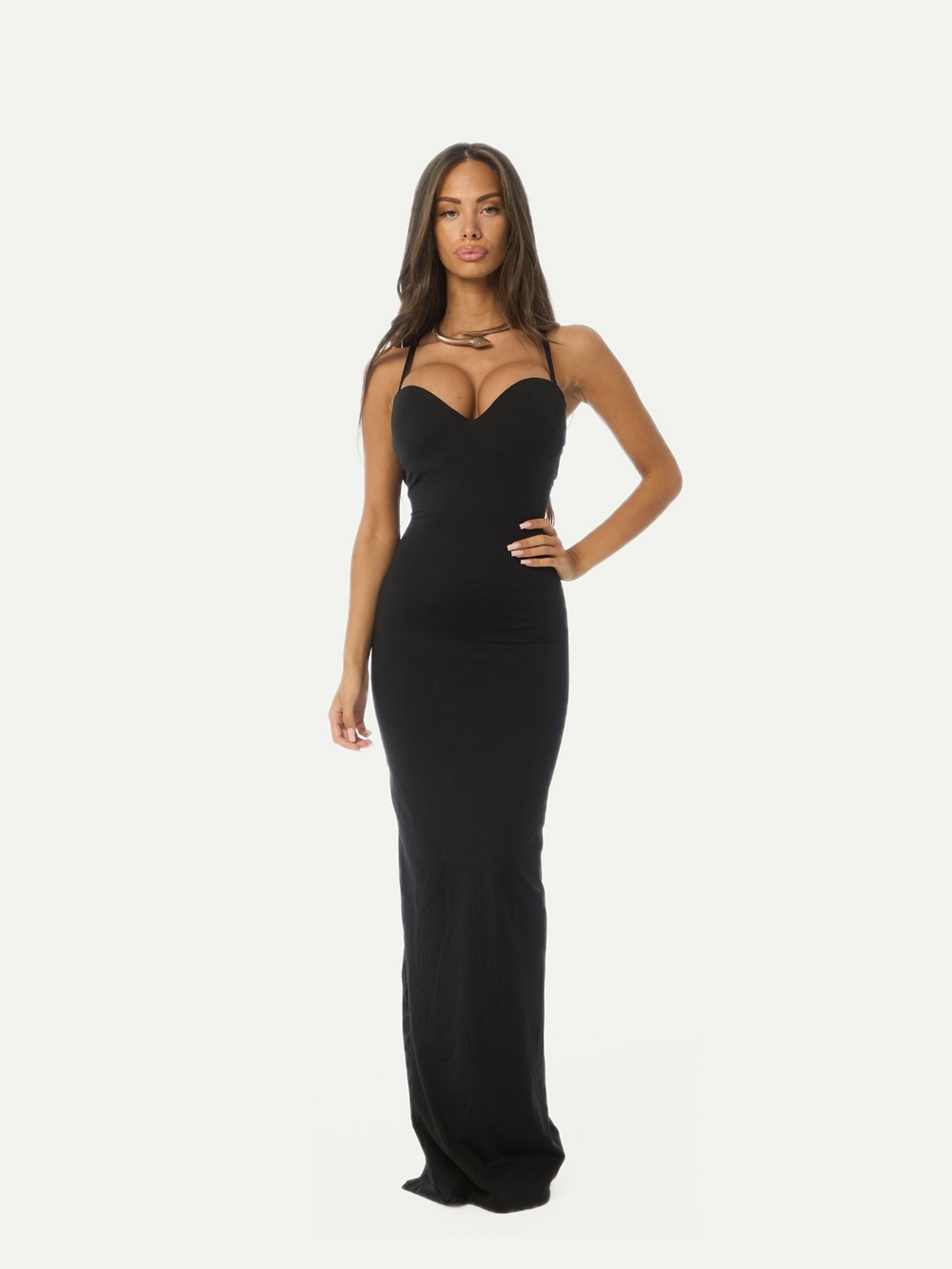 ROBE SABLIER SIRÈNE NOIR