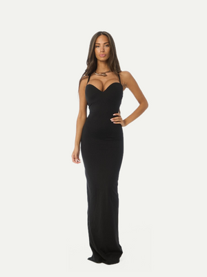 ROBE SABLIER SIRÈNE NOIR