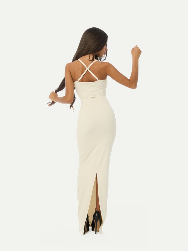 ROBE SABLIER SIRÈNE IVOIRE