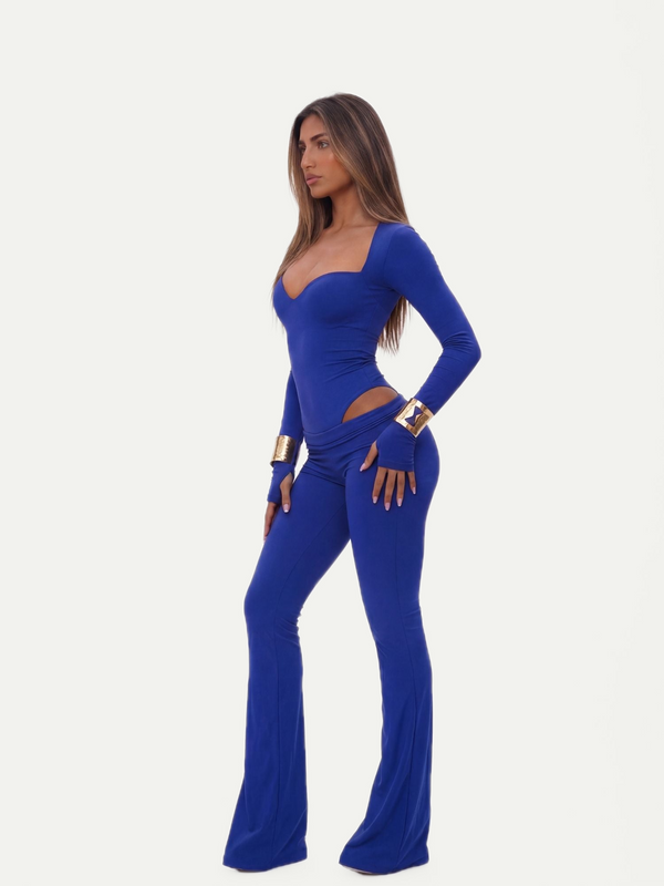 LEGGING ASYMÉTRIQUE ÉVASÉE -  NAVY