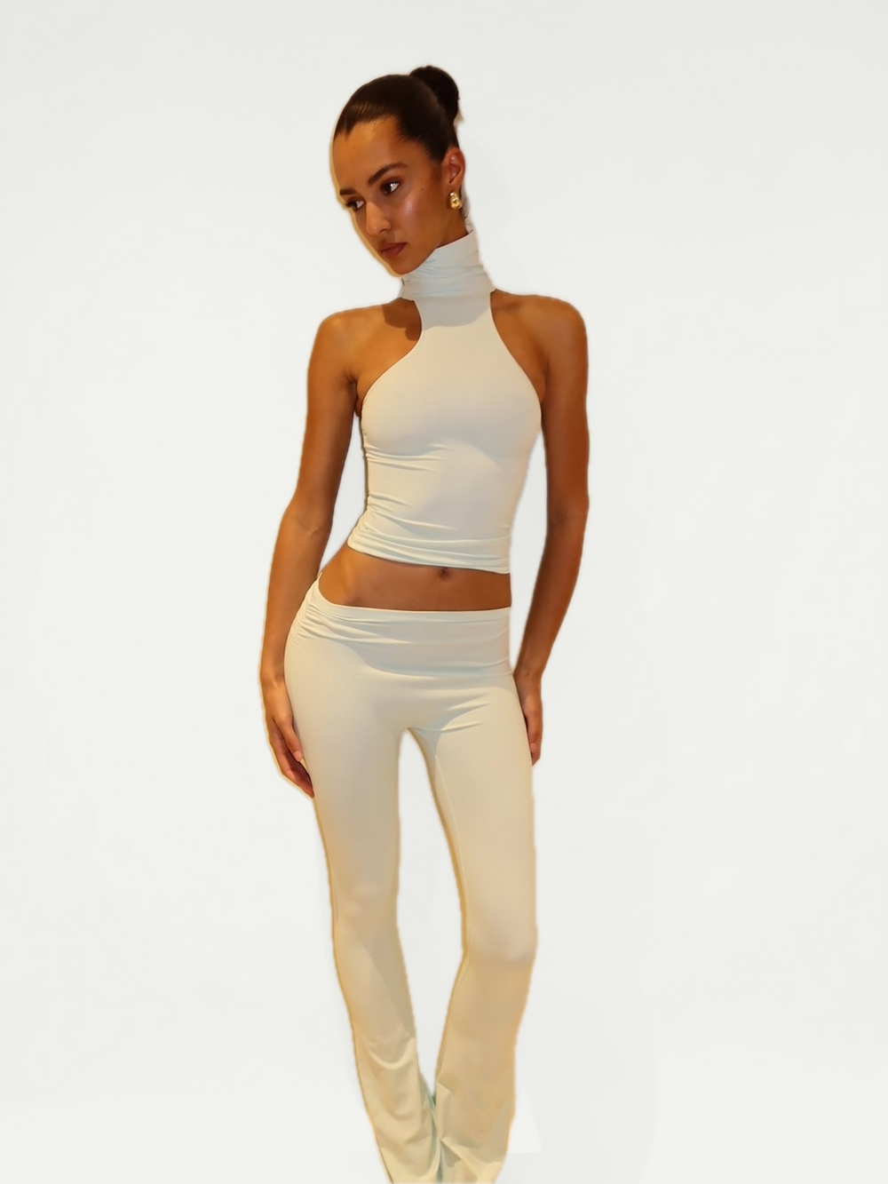 LEGGING ASYMÉTRIQUE ÉVASÉE - VERT D’EAU