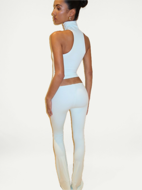 LEGGING ASYMÉTRIQUE ÉVASÉE - VERT D’EAU