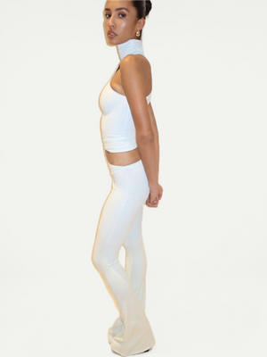 LEGGING ASYMÉTRIQUE ÉVASÉE - VERT D’EAU