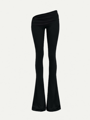 LEGGING ASYMÉTRIQUE ÉVASÉE -  NOIR