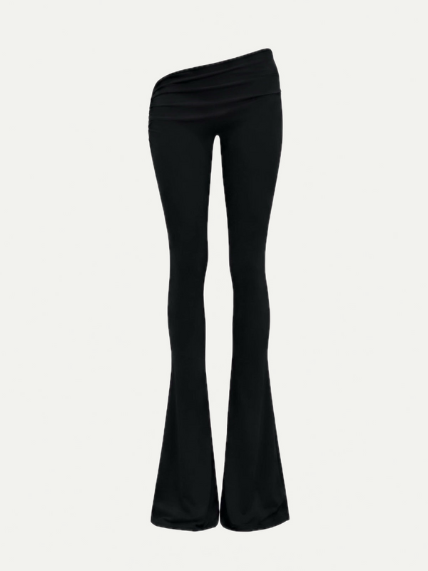 LEGGING ASYMÉTRIQUE ÉVASÉE -  NOIR