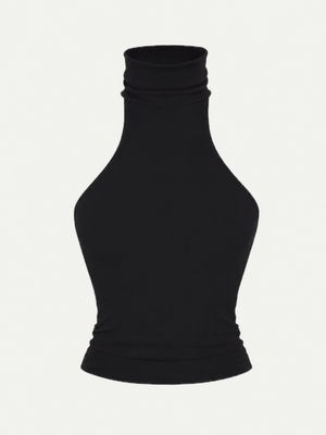 TOP COL ROULÉ  NOIR