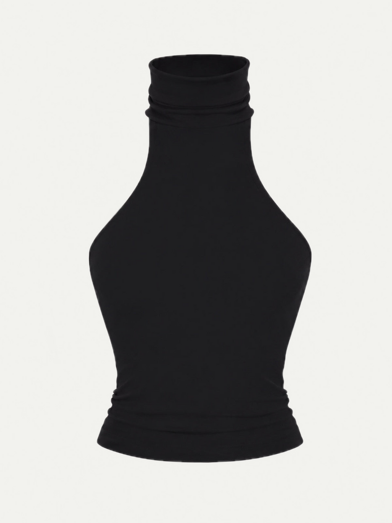 TOP COL ROULÉ  NOIR